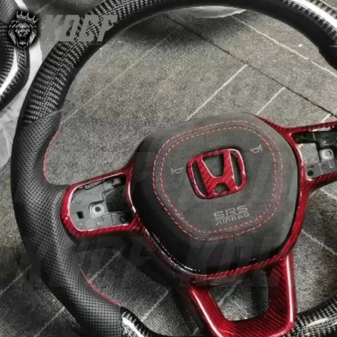 2022-Present 11th Gen Civic Steering Wheel 11th Gen Compatible  (Customizable) Real Carbon Fiber