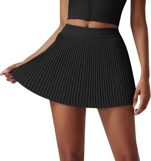Athletic Skorts for Women A Line Pleated Skort High Waist Lightweight Golf Skirts Tennis Skirts for Women with Shorts