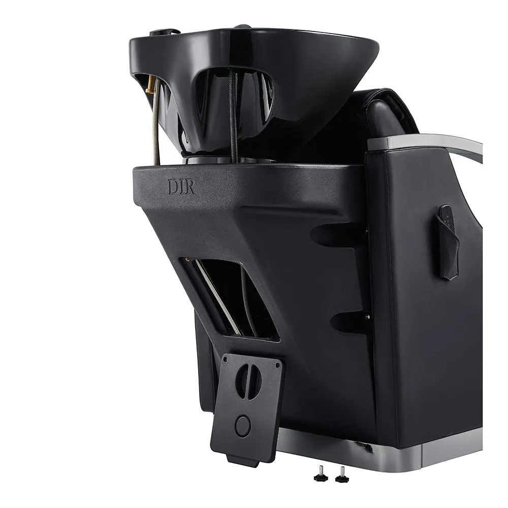 Beauty Salon Electrical Massage Backwash basin adjustable chair- Bella Titanium Black