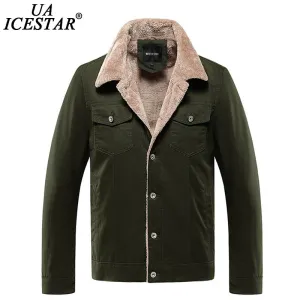Brand Washed Cotton Slim Jacket Men Coat Fashion Casual