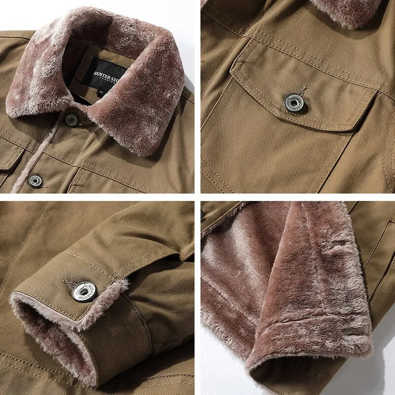 Brand Washed Cotton Slim Jacket Men Coat Fashion Casual
