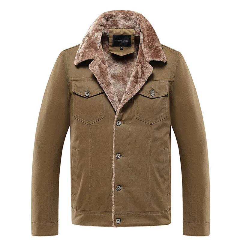 Brand Washed Cotton Slim Jacket Men Coat Fashion Casual