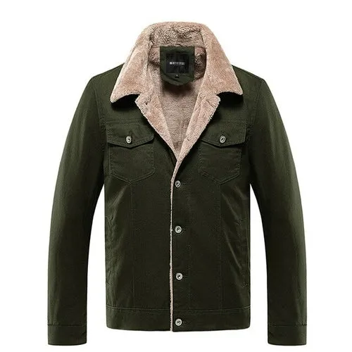 Brand Washed Cotton Slim Jacket Men Coat Fashion Casual