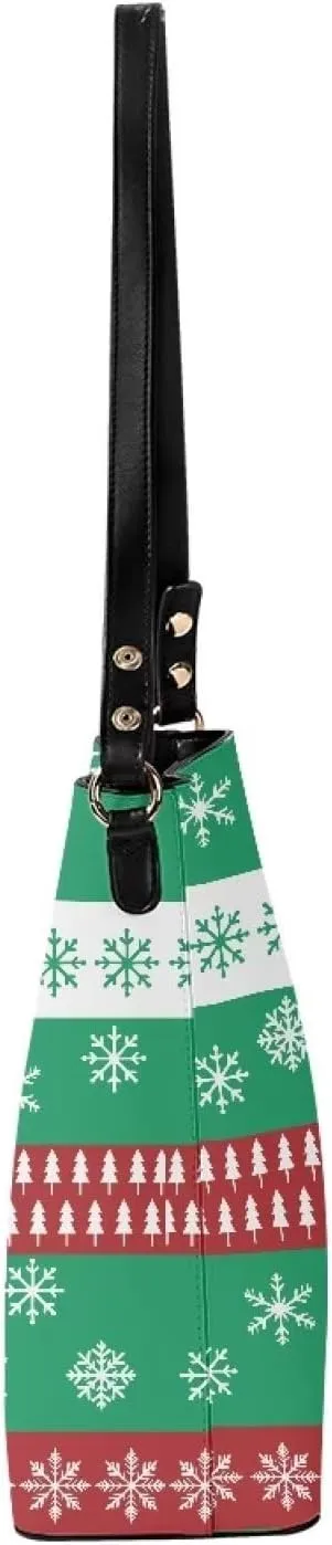 Bucket Tote Purse and Handbags Chic Shoulder Bag PU Leather Hobo Bag Large Capacity Wallet with Shoulder Strap