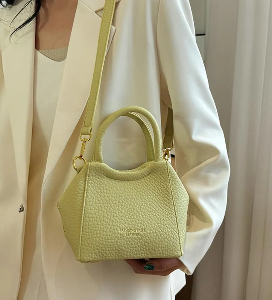 Chic Bucket Purse for Women Cute PU Leather Crossbody Shoulder Bag Handbags Clutch Satchel Small Tote Bag