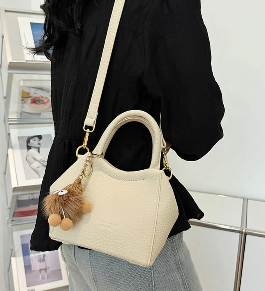 Chic Bucket Purse for Women Cute PU Leather Crossbody Shoulder Bag Handbags Clutch Satchel Small Tote Bag