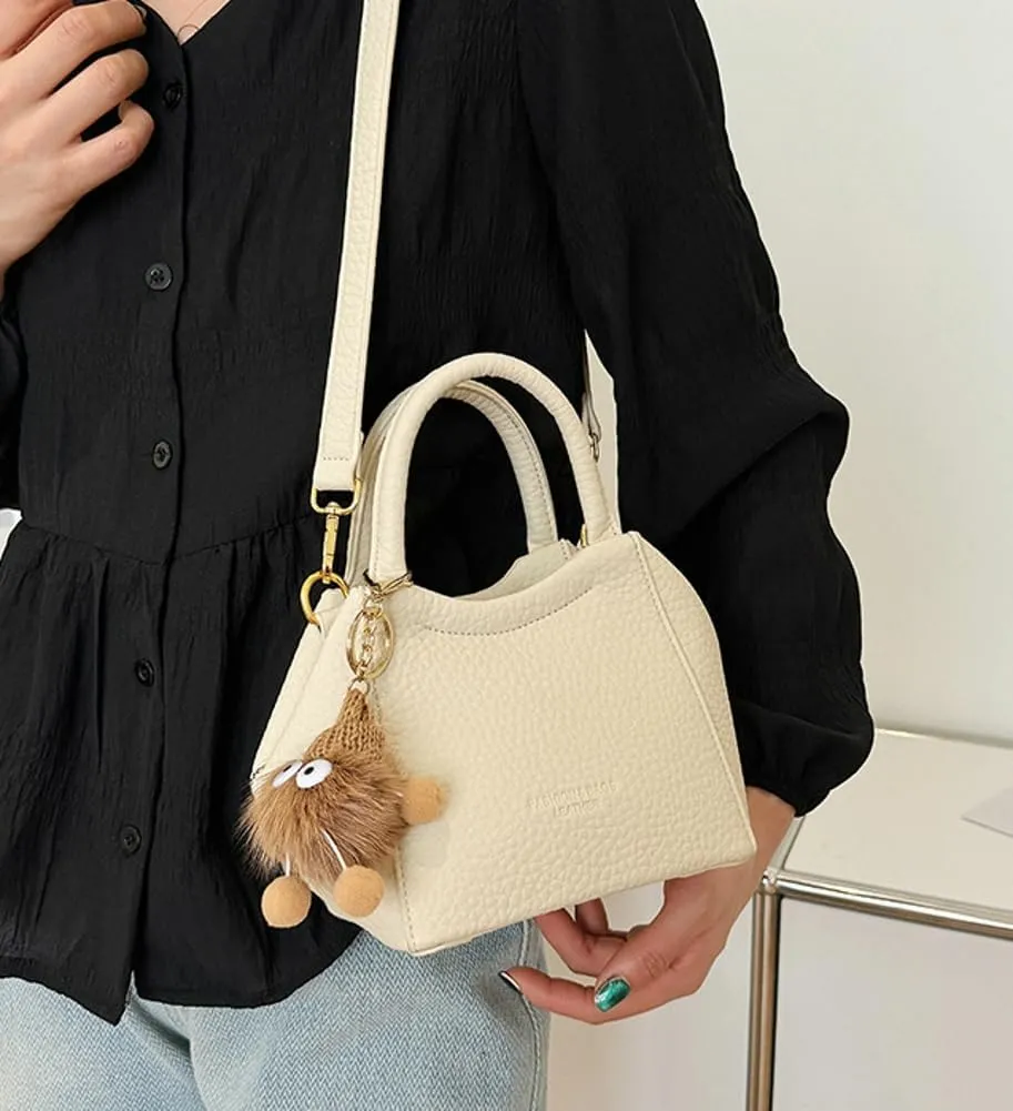 Chic Bucket Purse for Women Cute PU Leather Crossbody Shoulder Bag Handbags Clutch Satchel Small Tote Bag