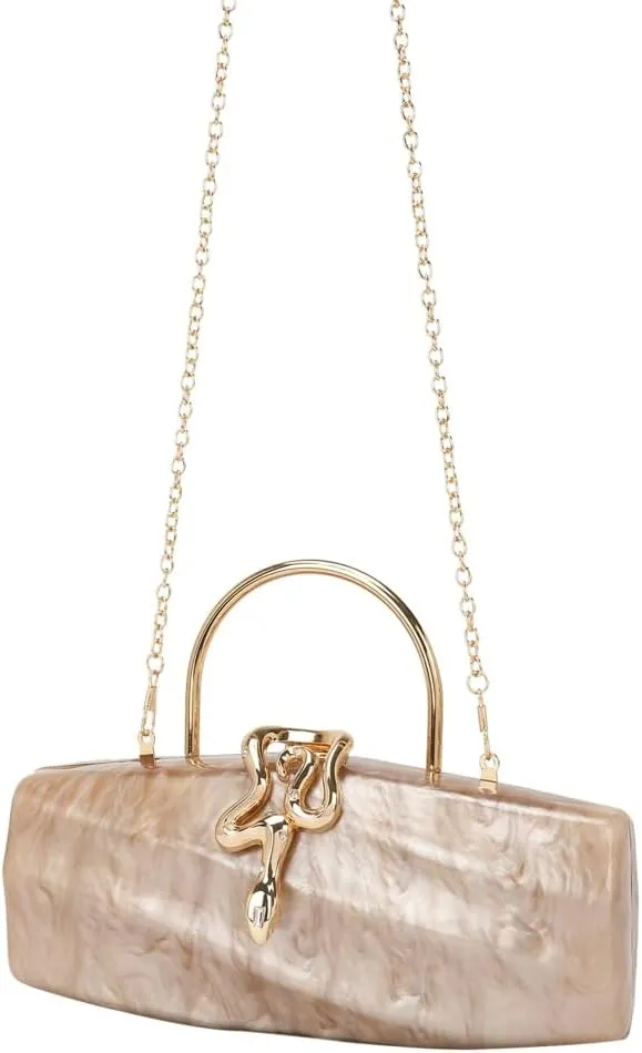 Chic Clutch Evening Purses for Women Wedding Party Ladies Clutch Handbag Acrylic Crossbody Bag for Prom
