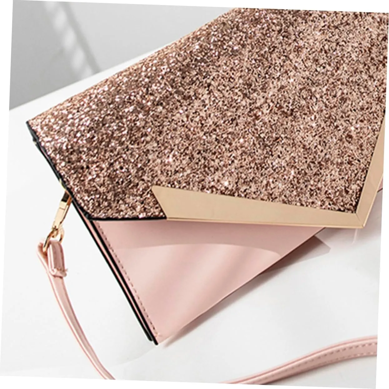 Chic Sequin Clutch Bag Women's Evening Bag for Dinner Wedding Chain Fashion Handbag for Business Cards Phone Wallet for Special Events