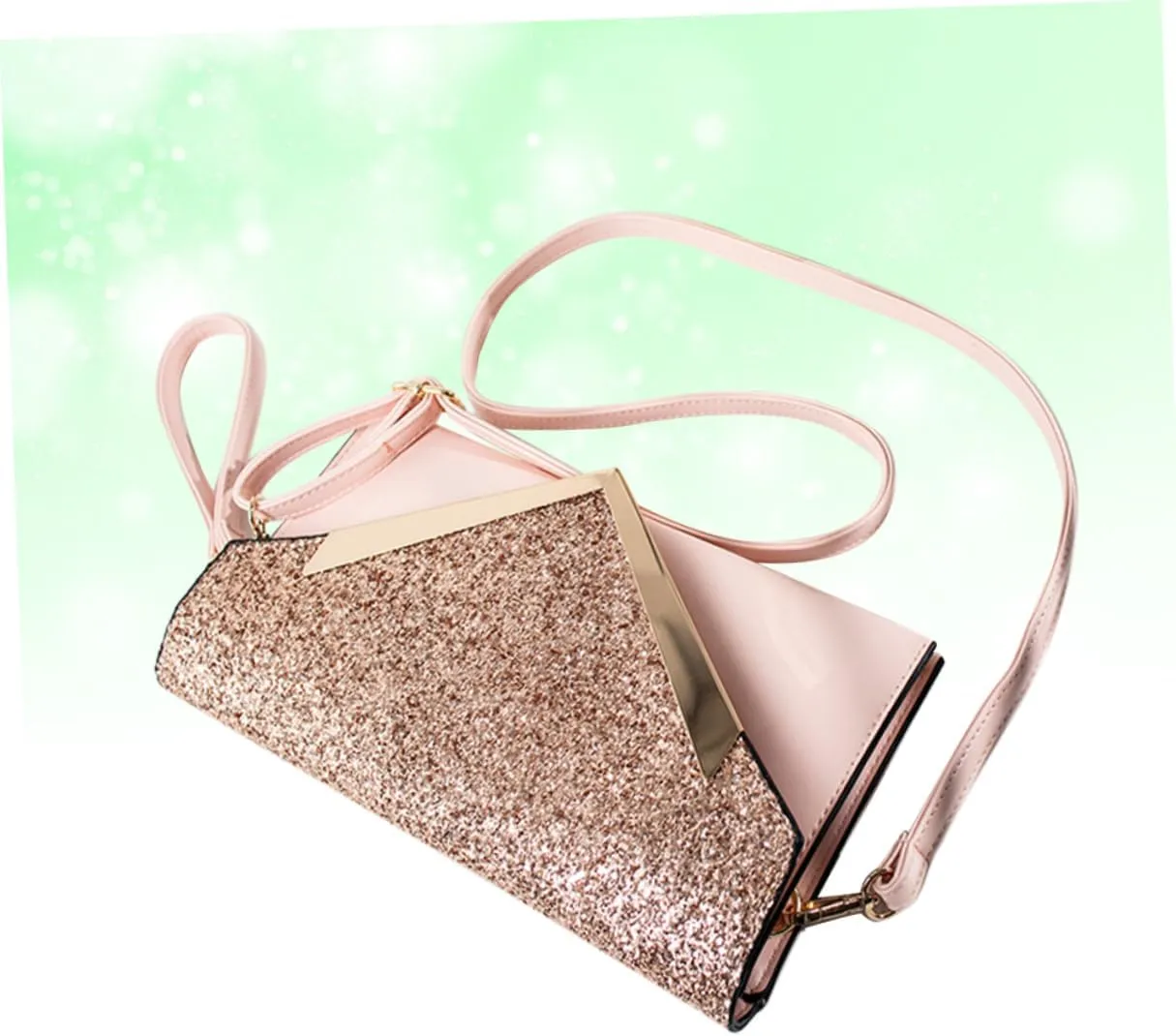 Chic Sequin Clutch Bag Women's Evening Bag for Dinner Wedding Chain Fashion Handbag for Business Cards Phone Wallet for Special Events