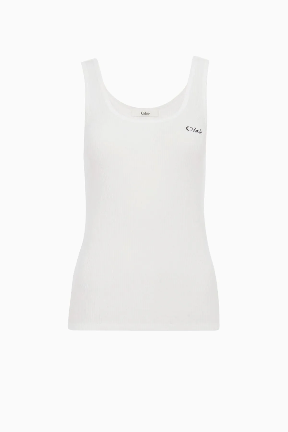 Chlo Rib Tank Top - White
