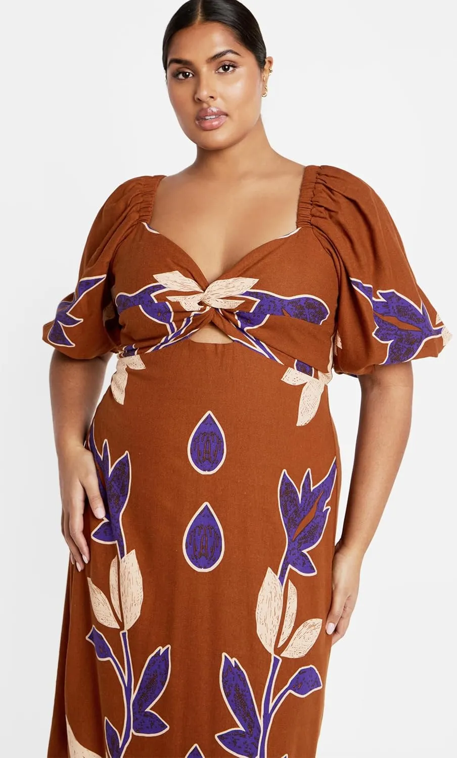 City Chic Women's Plus Size Dress - Nala Print Maxi