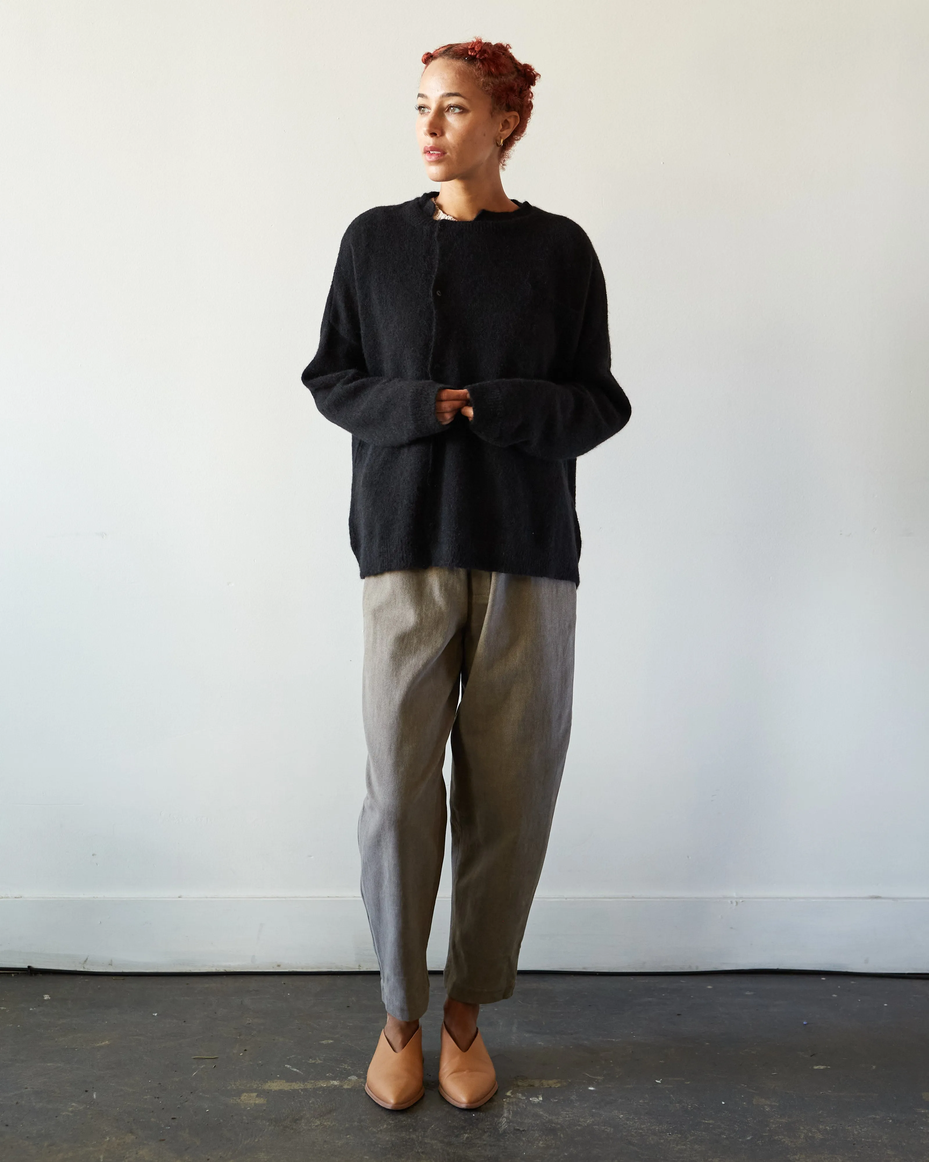 Cordera Asymmetric Cardigan, Black