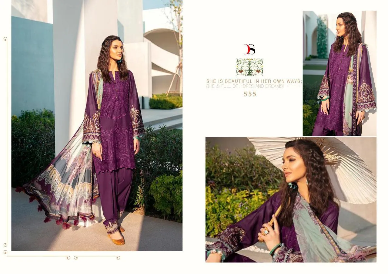 Deepsy Suits Flora Pure Cotton Self Embroidery Pakistani Suits