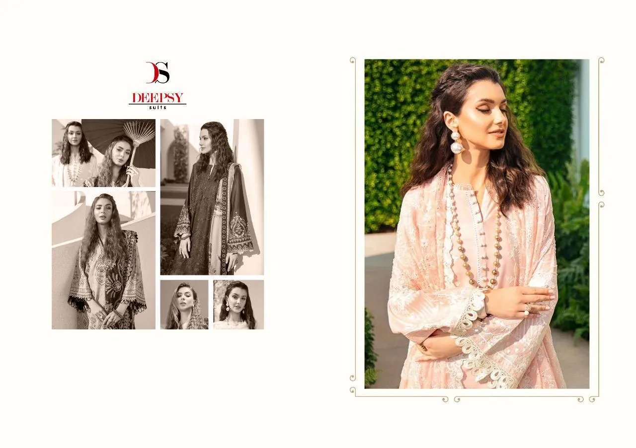 Deepsy Suits Flora Pure Cotton Self Embroidery Pakistani Suits