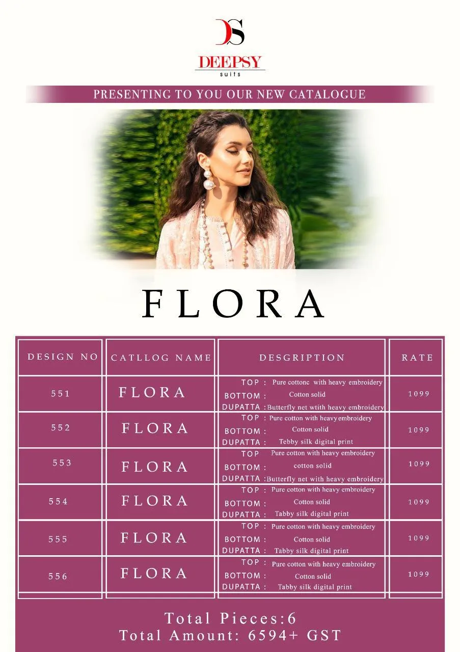 Deepsy Suits Flora Pure Cotton Self Embroidery Pakistani Suits