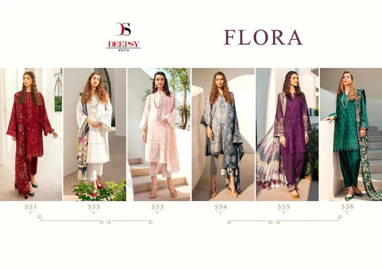 Deepsy Suits Flora Pure Cotton Self Embroidery Pakistani Suits