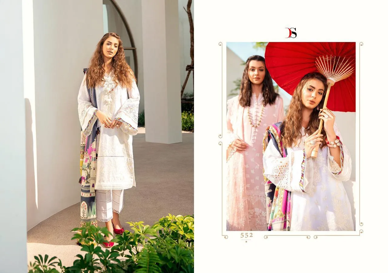 Deepsy Suits Flora Pure Cotton Self Embroidery Pakistani Suits