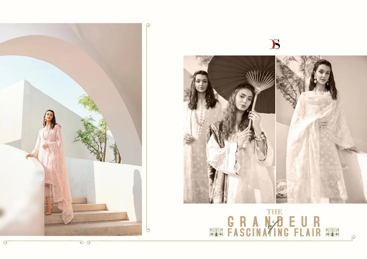 Deepsy Suits Flora Pure Cotton Self Embroidery Pakistani Suits