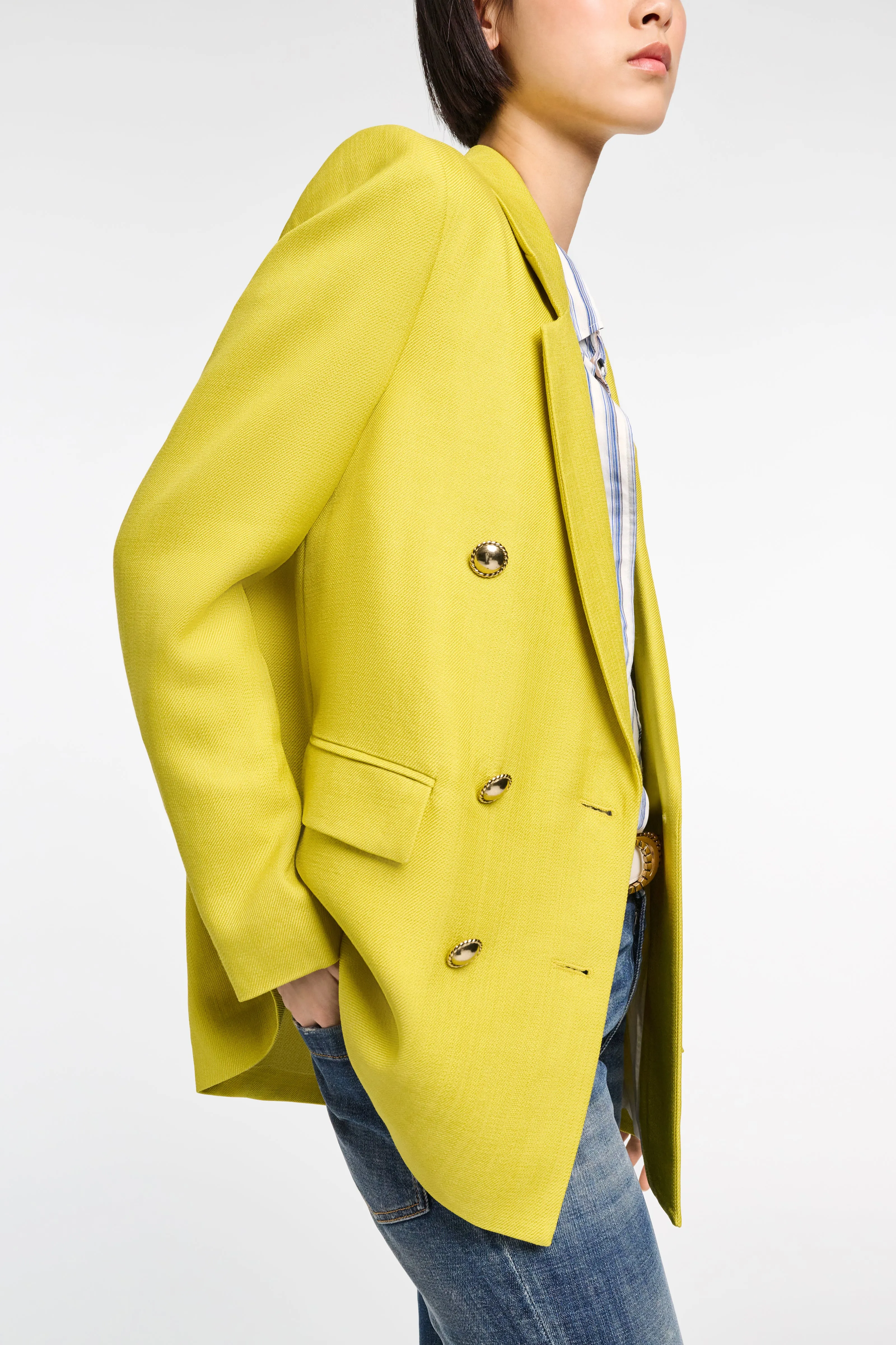 Dorothee Schumacher Double Breasted Blazer in Ginger