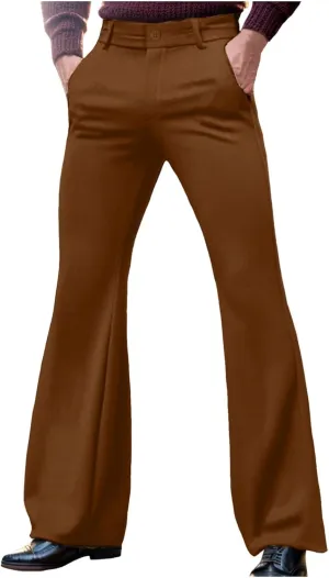 Dress Pants Wide Leg Pants Elastic Waist Solid Color Fashion Comfy Slim Fit Hiking Baggy Casual Pants with Pockets