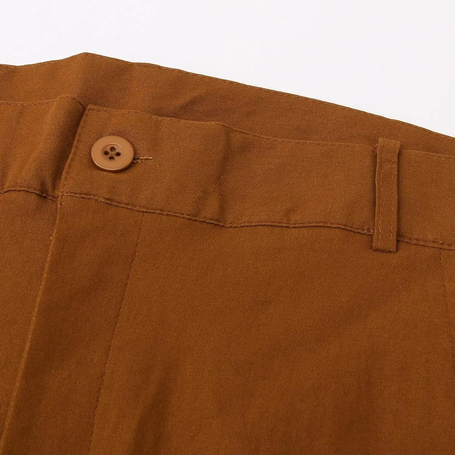 Dress Pants Wide Leg Pants Elastic Waist Solid Color Fashion Comfy Slim Fit Hiking Baggy Casual Pants with Pockets