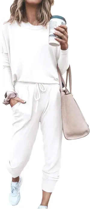 ETCYY NEW Lounge Sets for Women Sweatsuits Sets Two Piece Outfit Long Sleeve Pant Workout Athletic Tracksuits