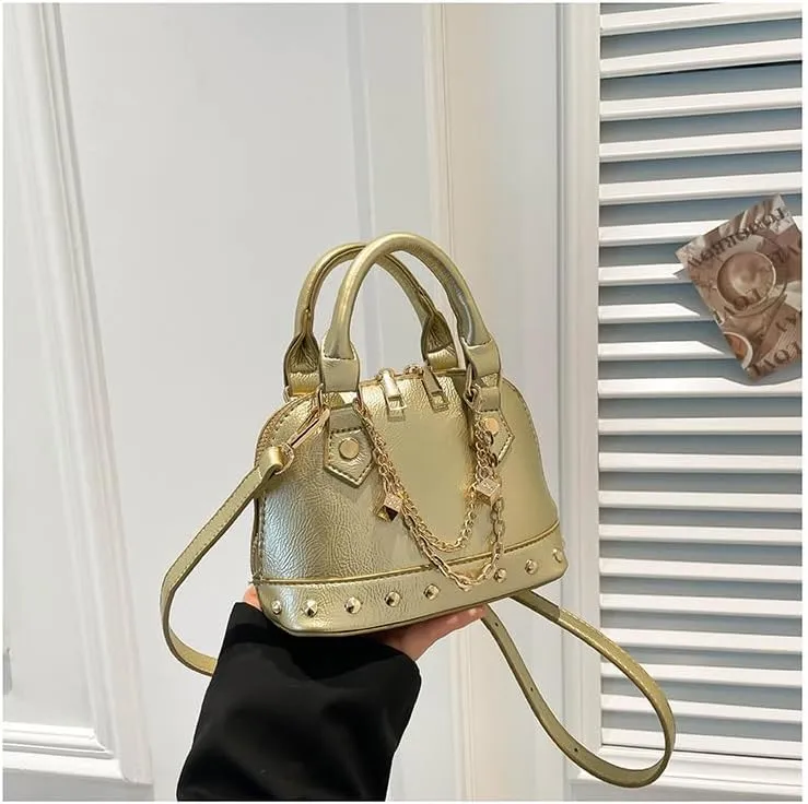 Evening Bag Chic Shoulder Bag, Women's Designer Crossbody PU Leather Y2k Purse for Weddings Parties Trendy Handbag