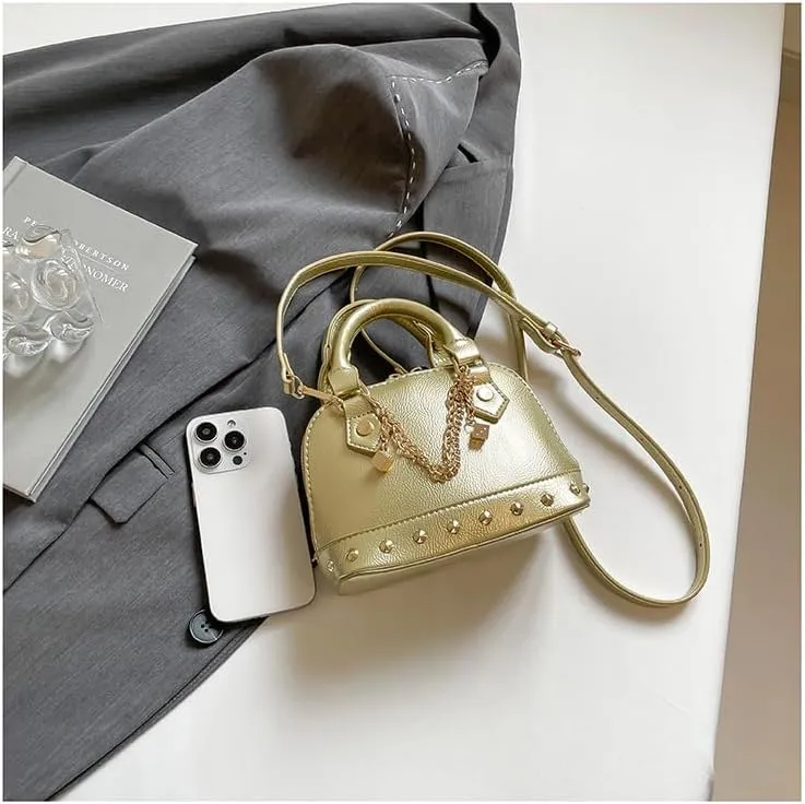 Evening Bag Chic Shoulder Bag, Women's Designer Crossbody PU Leather Y2k Purse for Weddings Parties Trendy Handbag
