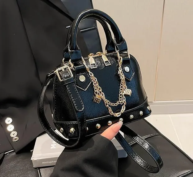 Evening Bag Chic Shoulder Bag, Women's Designer Crossbody PU Leather Y2k Purse for Weddings Parties Trendy Handbag