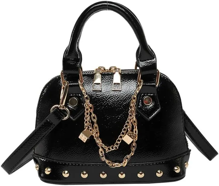 Evening Bag Chic Shoulder Bag, Women's Designer Crossbody PU Leather Y2k Purse for Weddings Parties Trendy Handbag