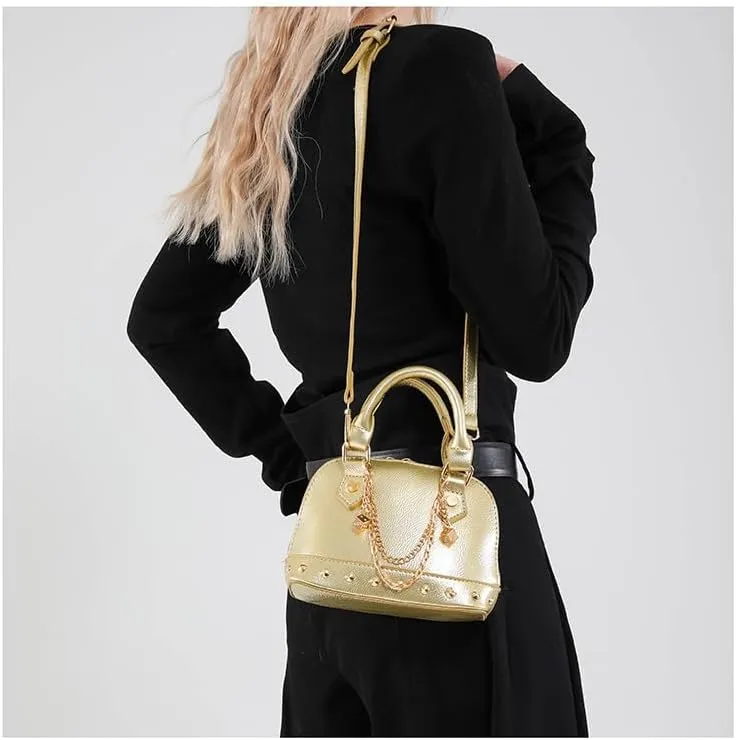 Evening Bag Chic Shoulder Bag, Women's Designer Crossbody PU Leather Y2k Purse for Weddings Parties Trendy Handbag