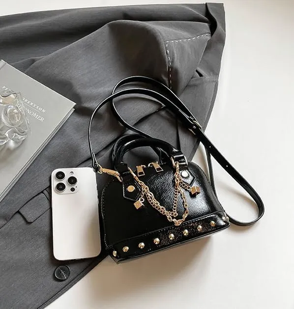 Evening Bag Chic Shoulder Bag, Women's Designer Crossbody PU Leather Y2k Purse for Weddings Parties Trendy Handbag