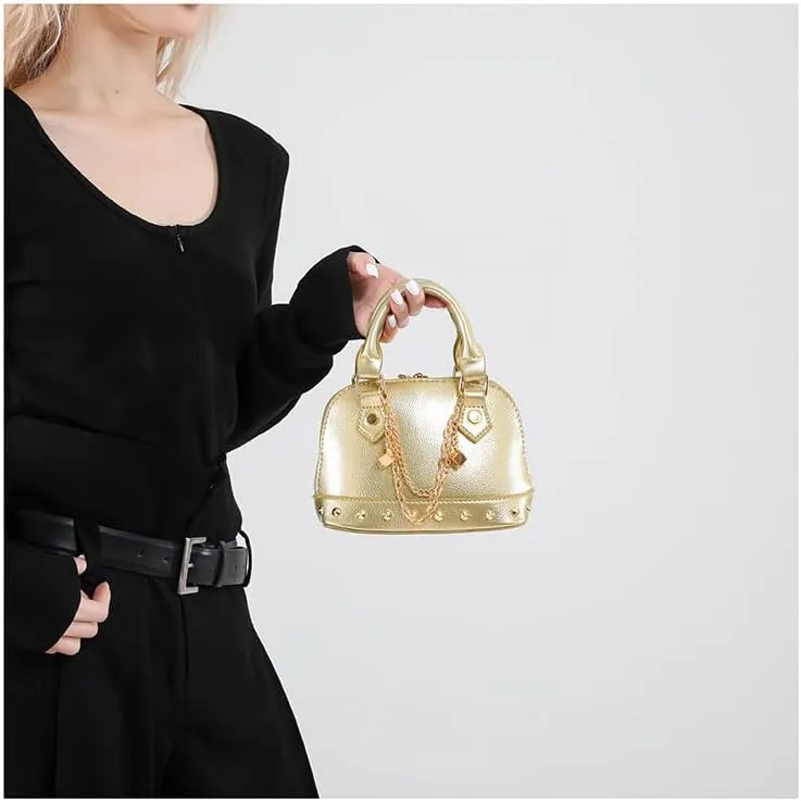 Evening Bag Chic Shoulder Bag, Women's Designer Crossbody PU Leather Y2k Purse for Weddings Parties Trendy Handbag
