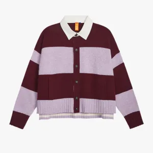 Everyday Rugby Cardigan (Rouge Noir   Sugar Plum)