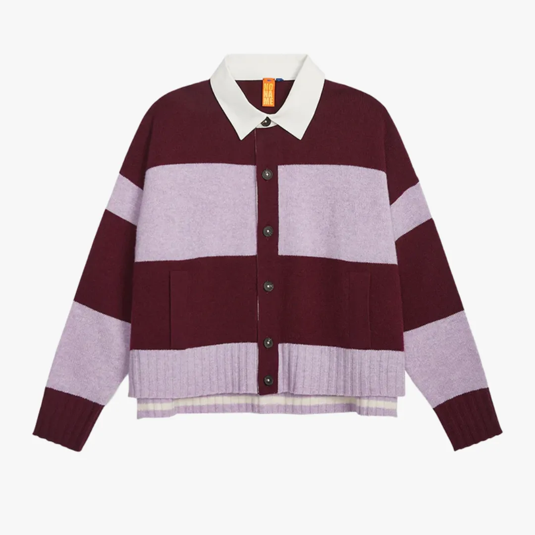 Everyday Rugby Cardigan (Rouge Noir   Sugar Plum)