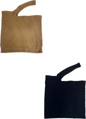 French Small Camisole Female Outer wear with Chest pad Beautiful Back Suit Hanging Neck Sloping Shoulder Crop Tank Top