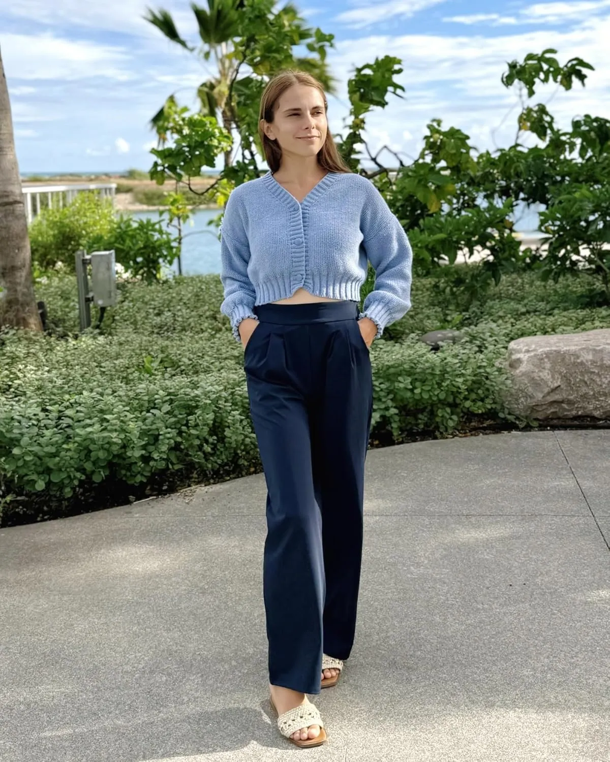 G4Free ShiftReady Wide Leg Dress Yoga Pants for Women with Pockets Stretch Work Pants Business Casual Petite/Regular/Tall