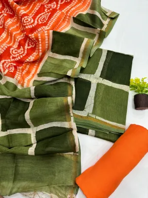 Hand Blockprinted Chanderi Silk Dress Material