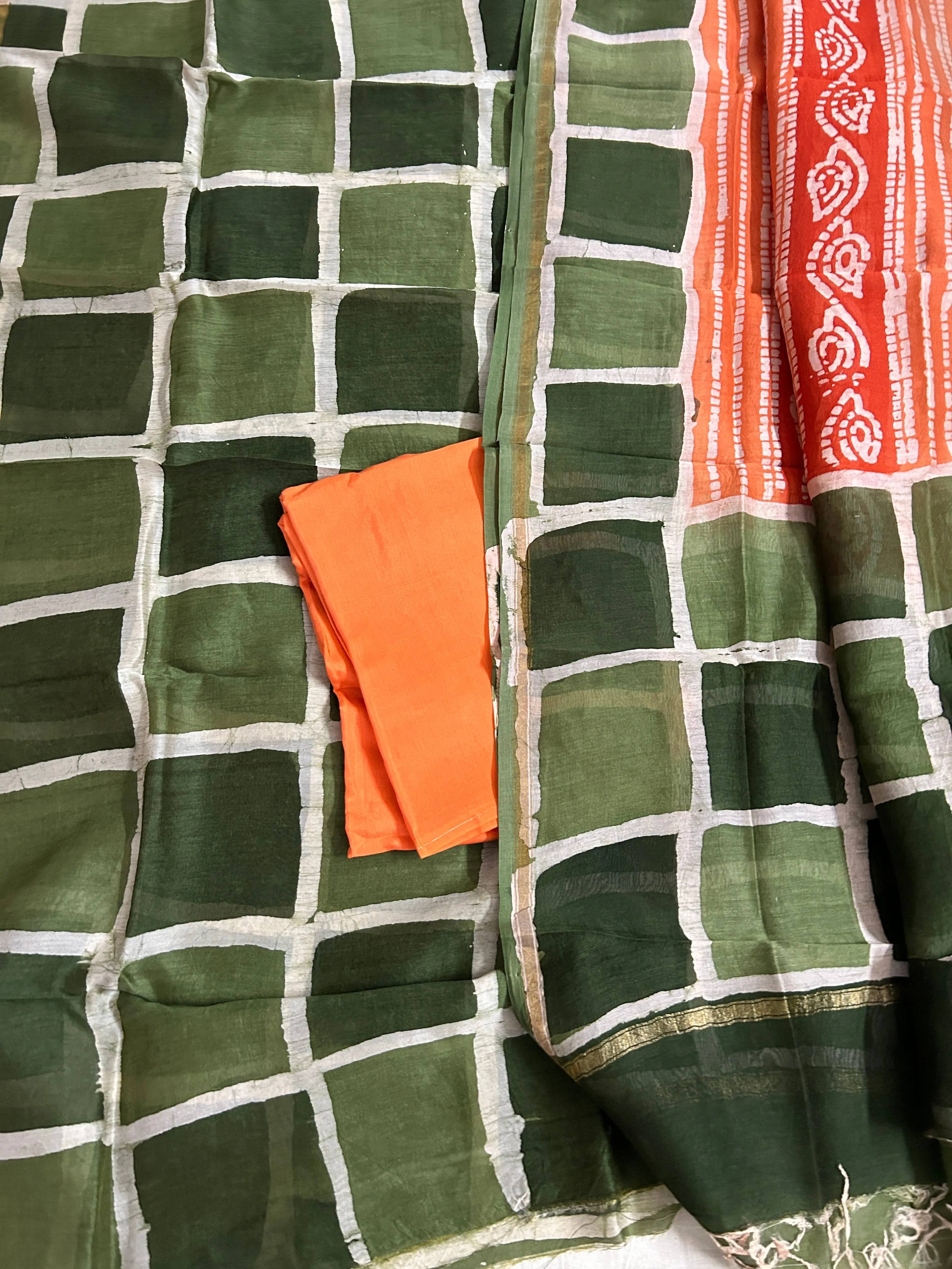 Hand Blockprinted Chanderi Silk Dress Material