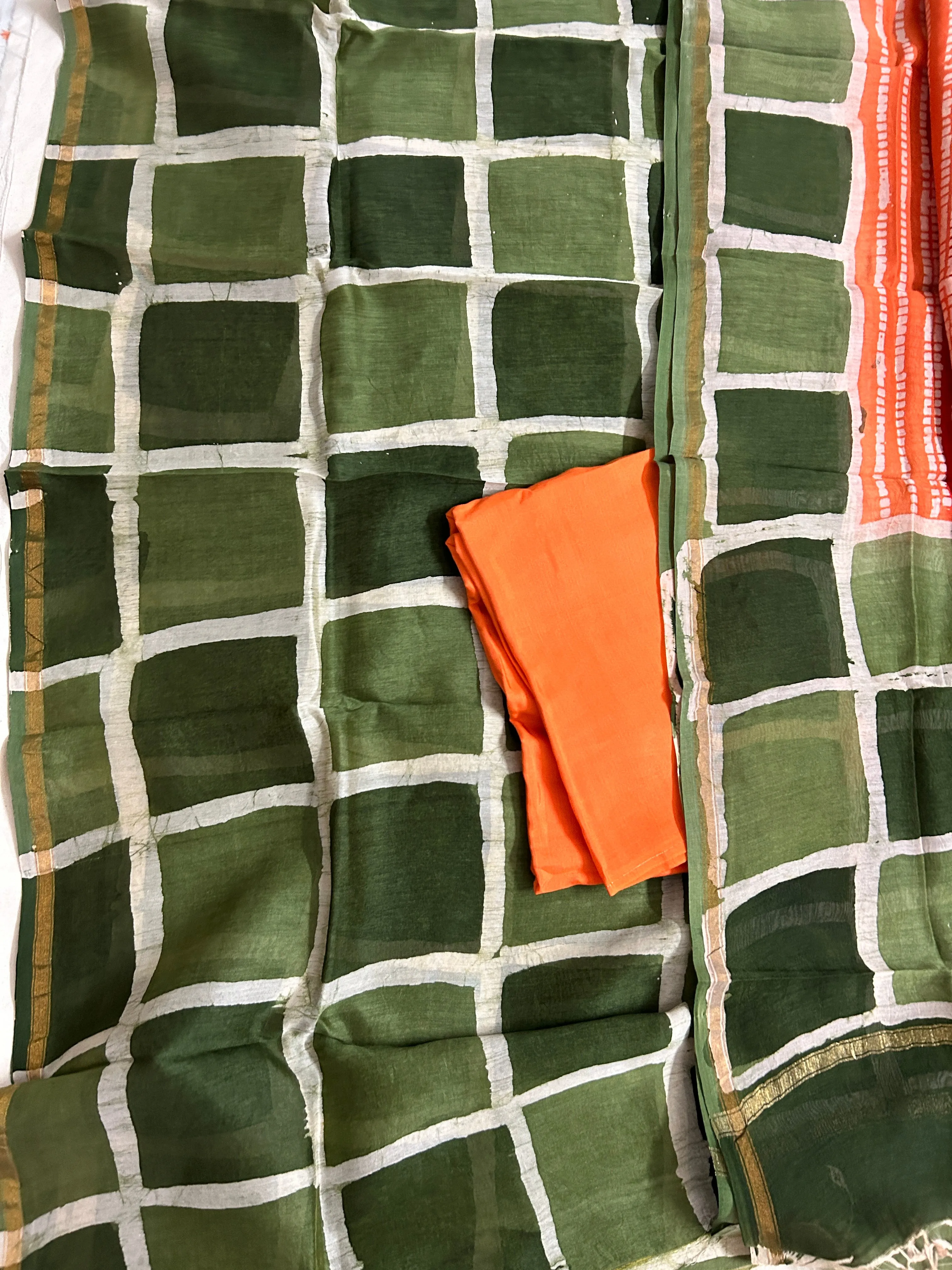 Hand Blockprinted Chanderi Silk Dress Material