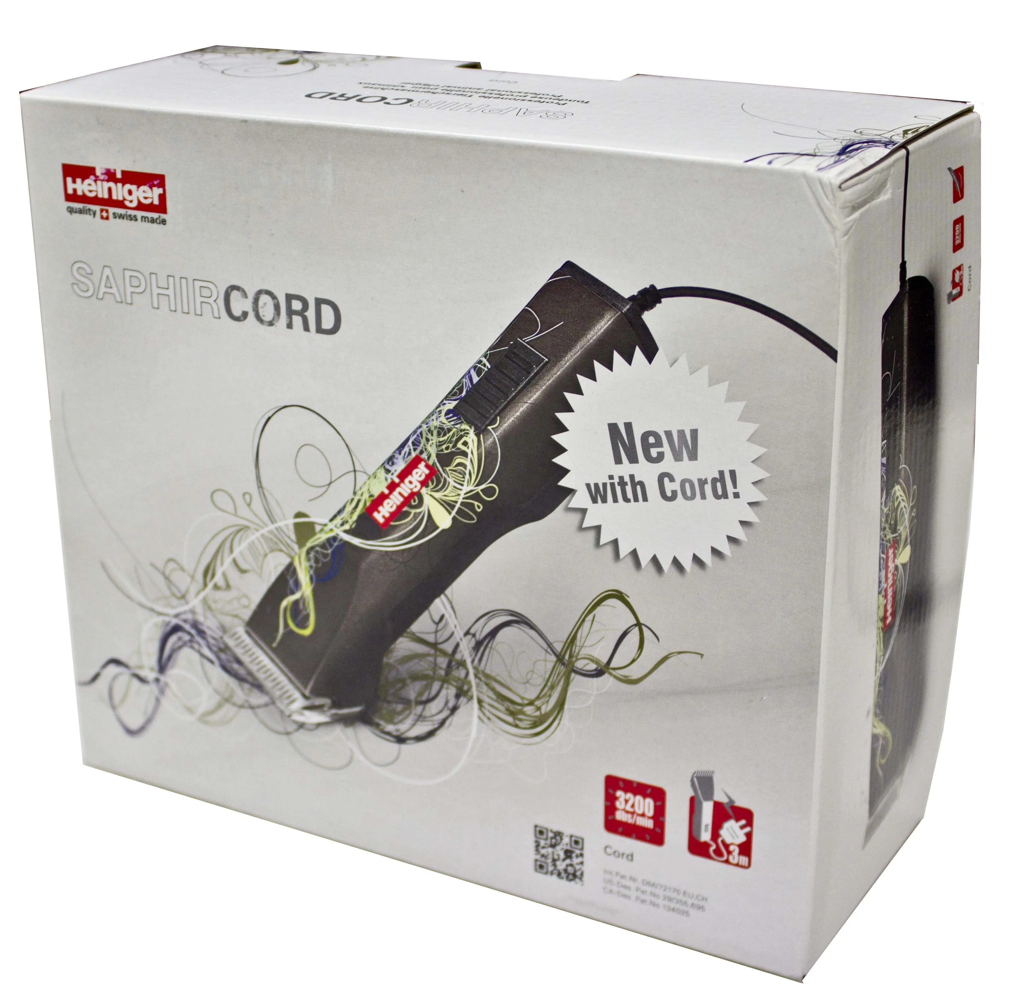 Heiniger Saphir Corded/Cordless Clipper - Black