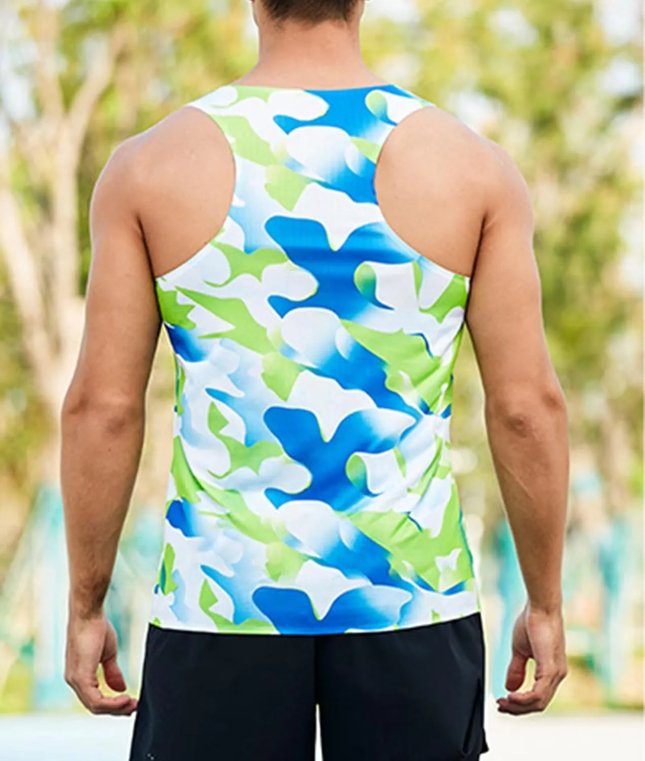 HNVAVQ Men's Gym Tank Tops Workout Fitness Gym T Shirt Quick Dry Sleeveless Vest Athletic Training Shirts