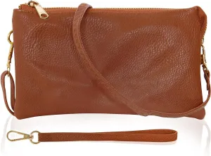 Humble Chic NY Vegan Leather Wristlet Purse for Women - Small Clutch Purse with Shoulder and Wrist Straps