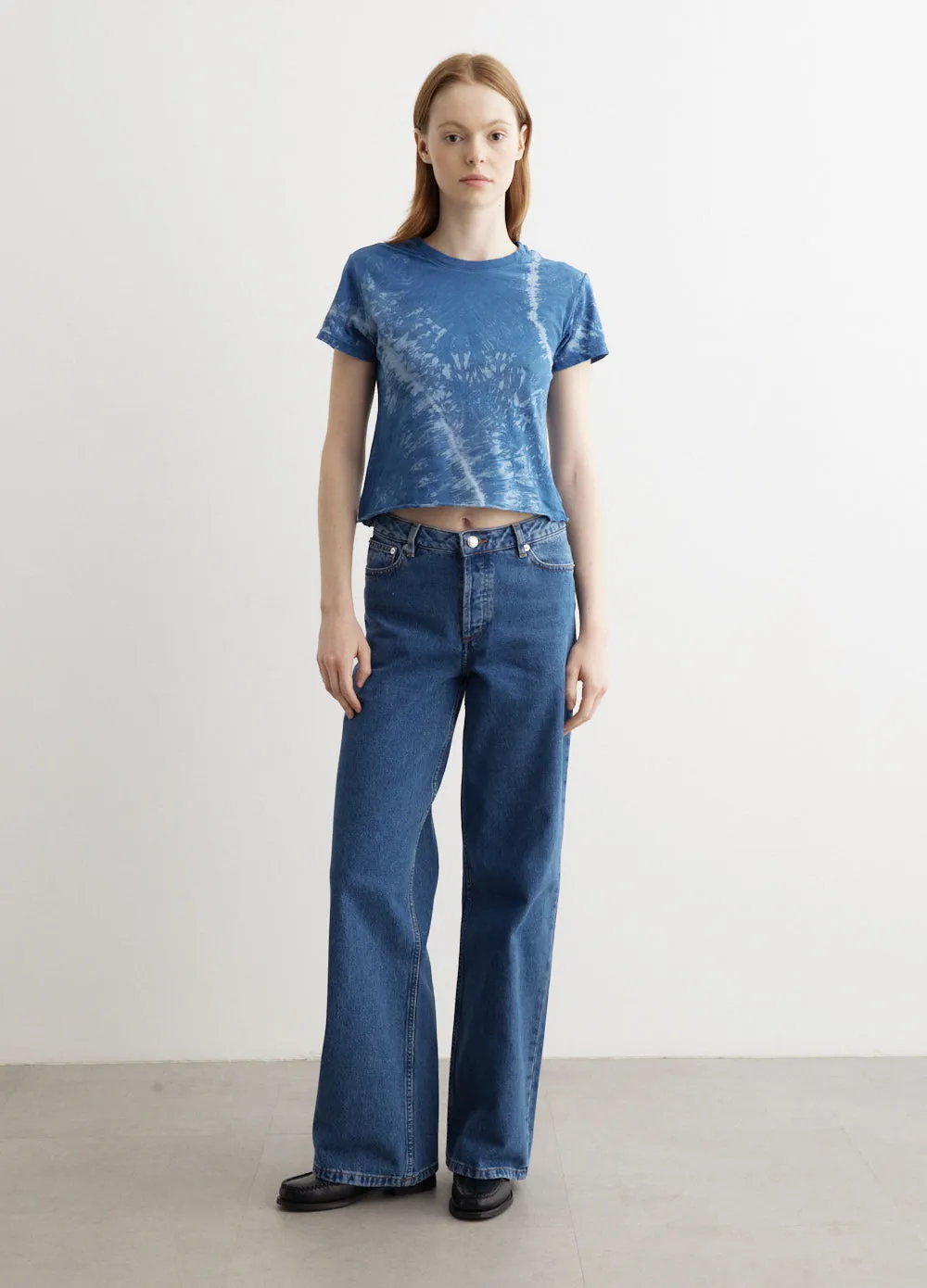 Indigo Dye Raw Edge Baby T-Shirt