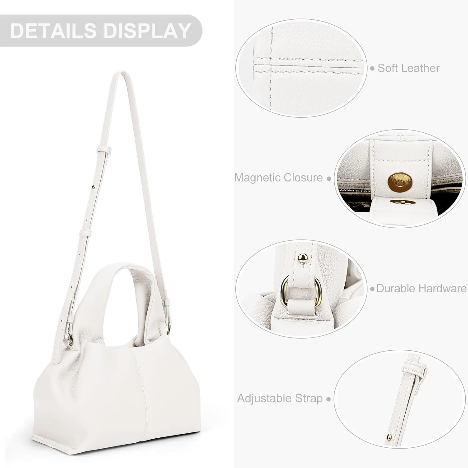 Juoxeepy Crossbody Bag Purse Satchel Handbag for Women Shoulder Bag Chic Dumpling Cloud Bag Clutch Purse