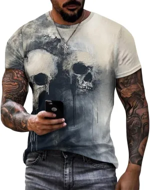 MARSVOVO Mens Camo T-Shirt Tops 2024 Novelty Graphic Casual Short Sleeve Sportswear Fashion Cotton Loose Workout Tee