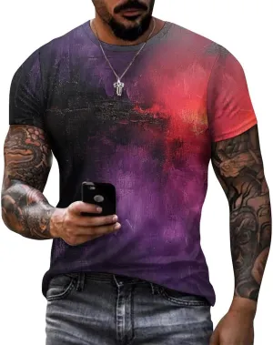 MARSVOVO Mens Camo T-Shirt Tops 2024 Novelty Graphic Casual Short Sleeve Sportswear Fashion Cotton Loose Workout Tee
