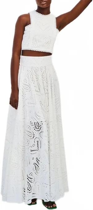 Melliflo Women's Summer 2 Piece Outfits Tank Crop Tops Long Skirt Set Sleeveless Maxi Dress with Pocket Nightclub Party Dress