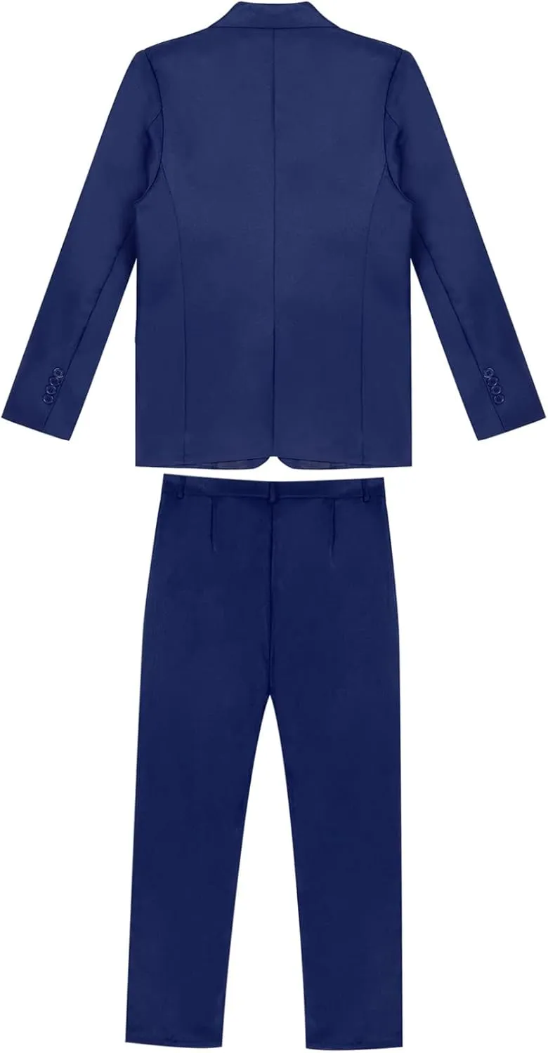 Mens 2 Piece Slim Fit Wedding Tuxedo Suit One Button Notch Lapel Blazer Jacket with Pants Set